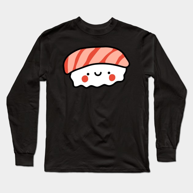 Salmon Nigiri Sushi Long Sleeve T-Shirt by designminds1